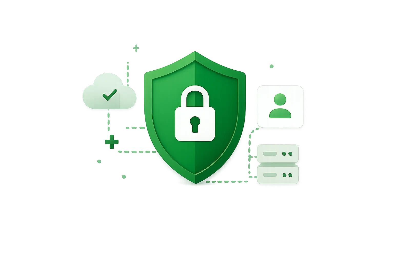 Cybersecurity shield illustration representing secure stock trading, protected investments, and online share market education at Grovest Academy.
