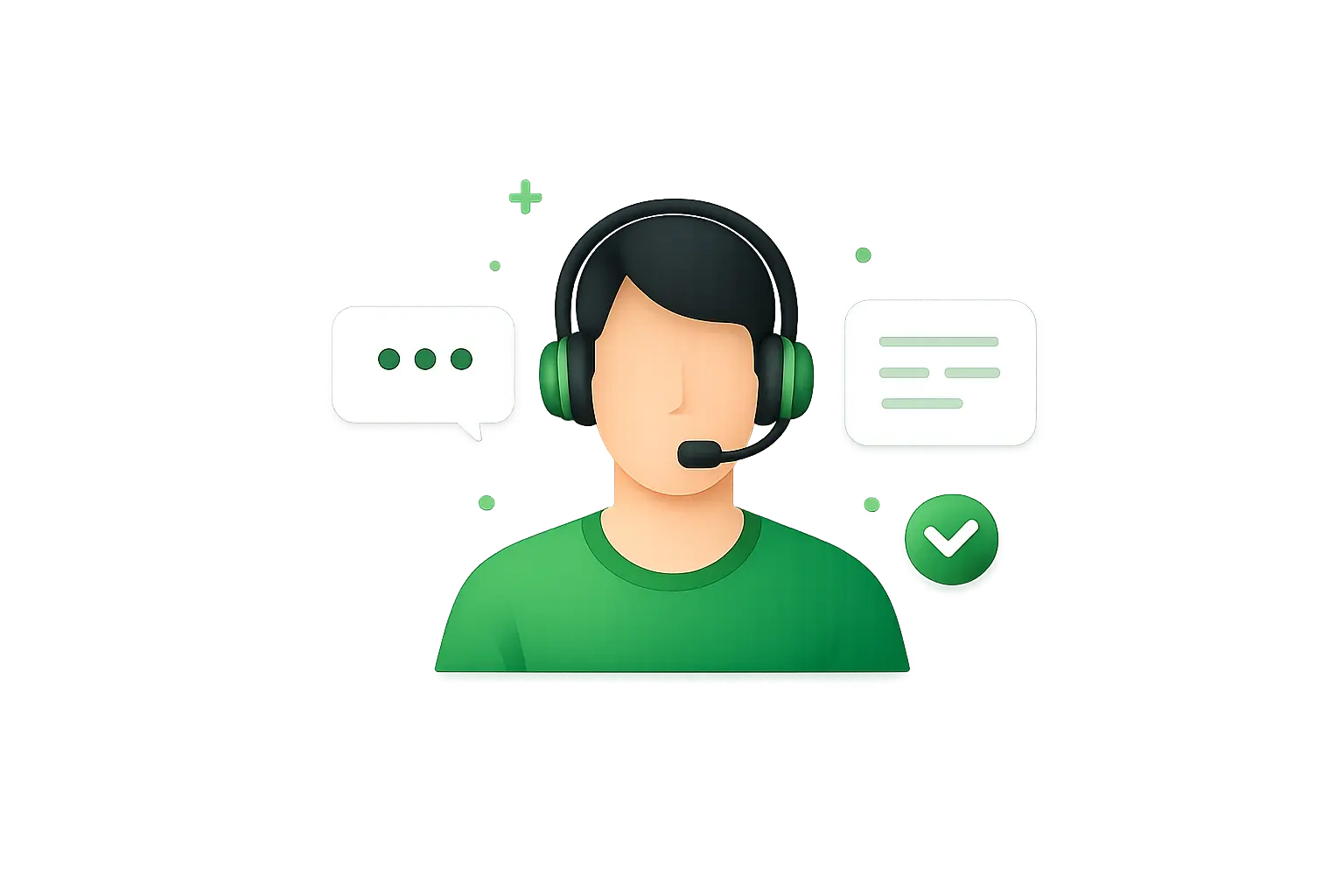 Online customer support illustration for Grovest Academy's share market courses, trading mentorship, and student assistance.